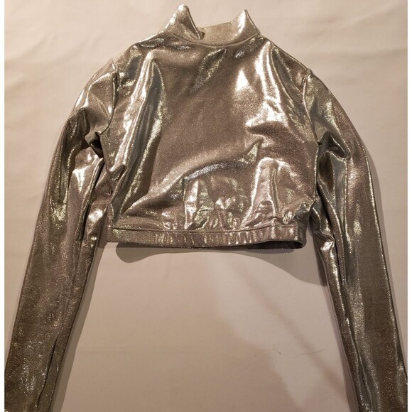 Jazz, Tap Hip hop Dance Costum Medium Adult, Silver, Black - Picture 12 of 16